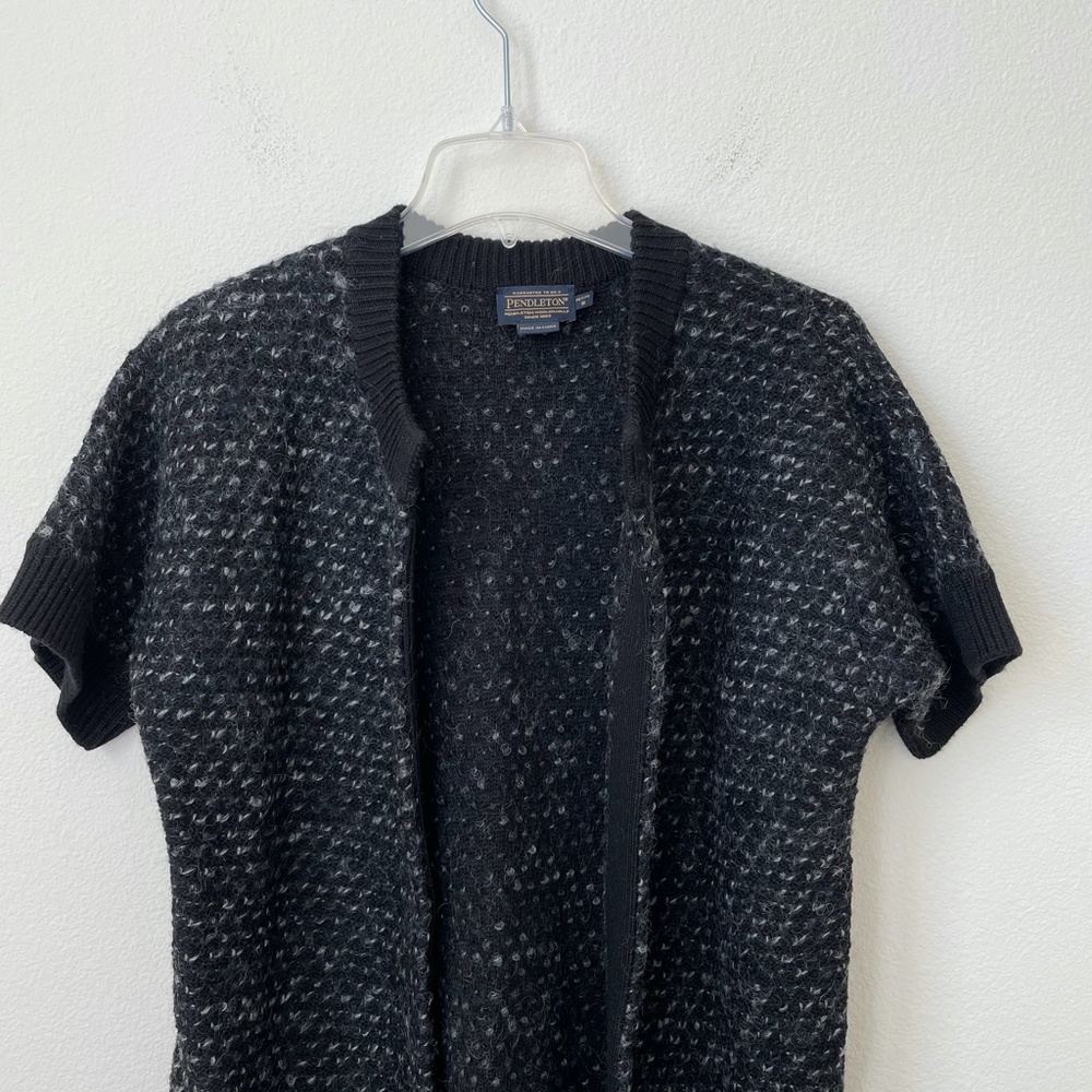 Pendleton Wool Short Sleeve Open Thick Cardigan K… - image 2